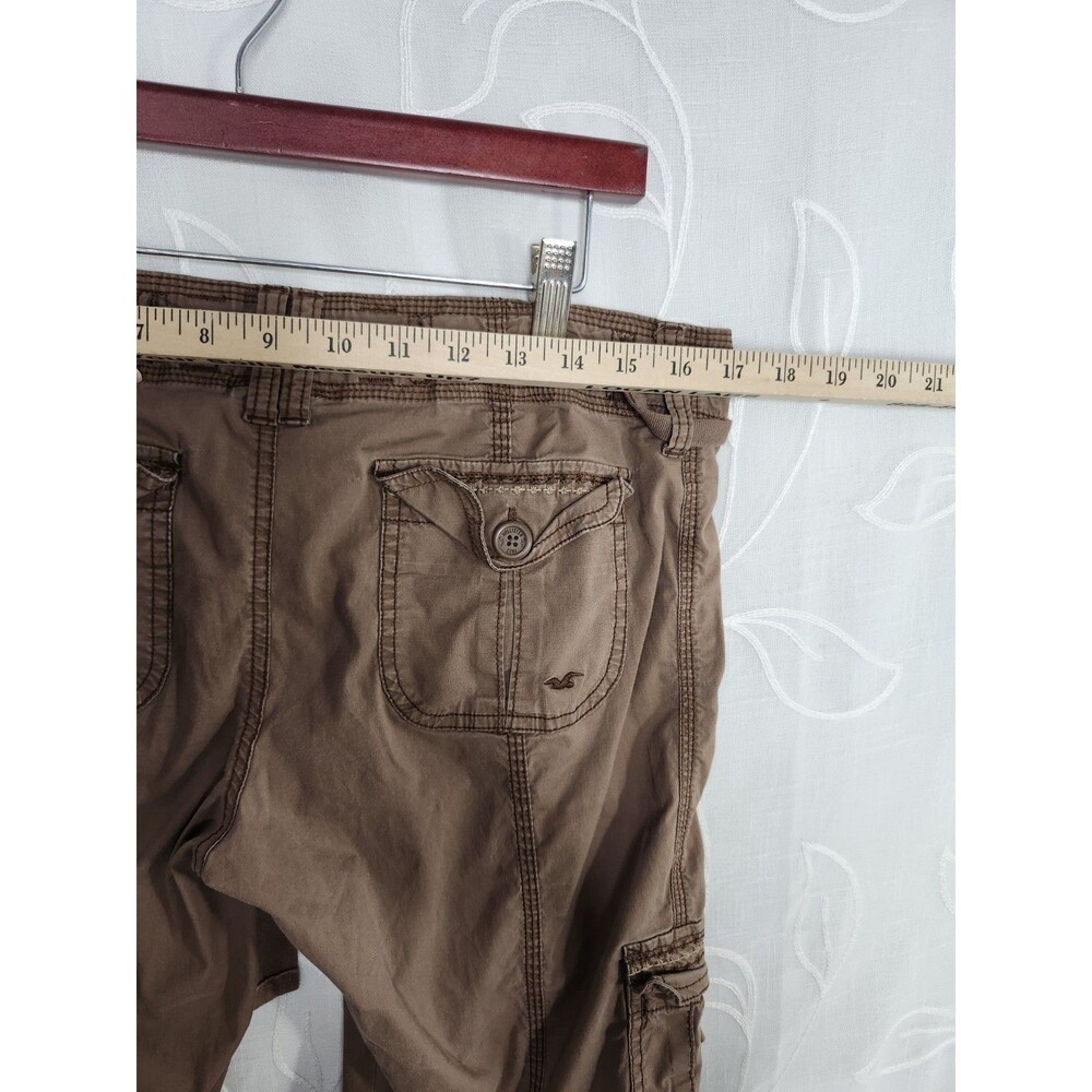 Hollister Baggy Camo Cargo Pants Large Adjustable Rise Y2K Grunge Utility Style - Picture 11 of 13